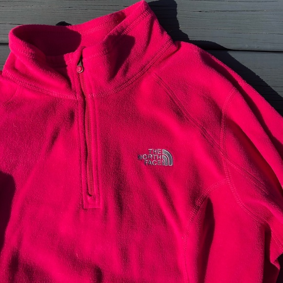[north face] medium pink quarter zip jacket - Picture 2 of 5